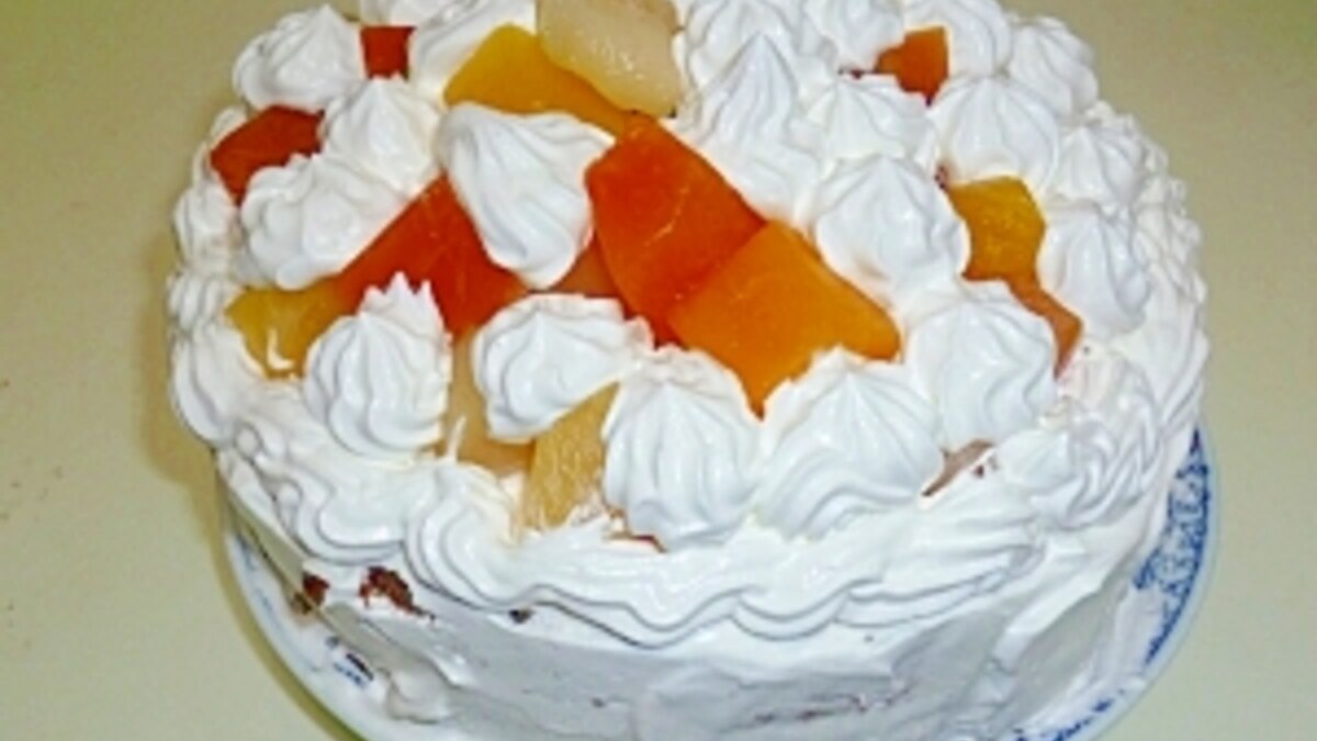 缶詰で作るデコレーションケーキ レシピ 作り方 By 凛凛 楽天レシピ